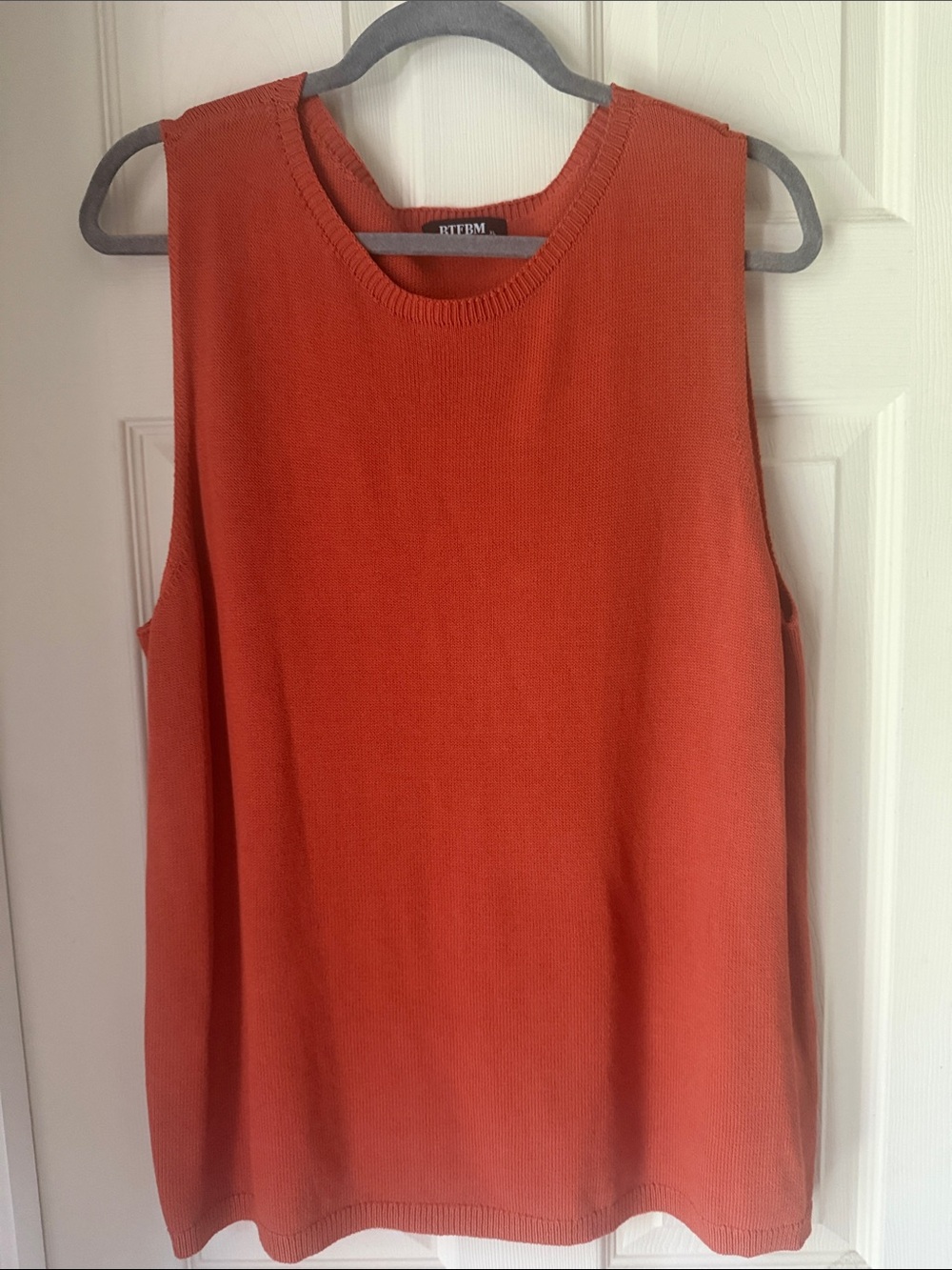 Ribbed Sleeveless Tank Top — Orange by EILEEN FISHER